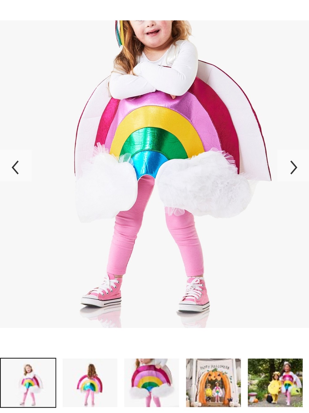 Pottery Barn Kids Rainbow Costume in Pink, Yellow, Green & Blue